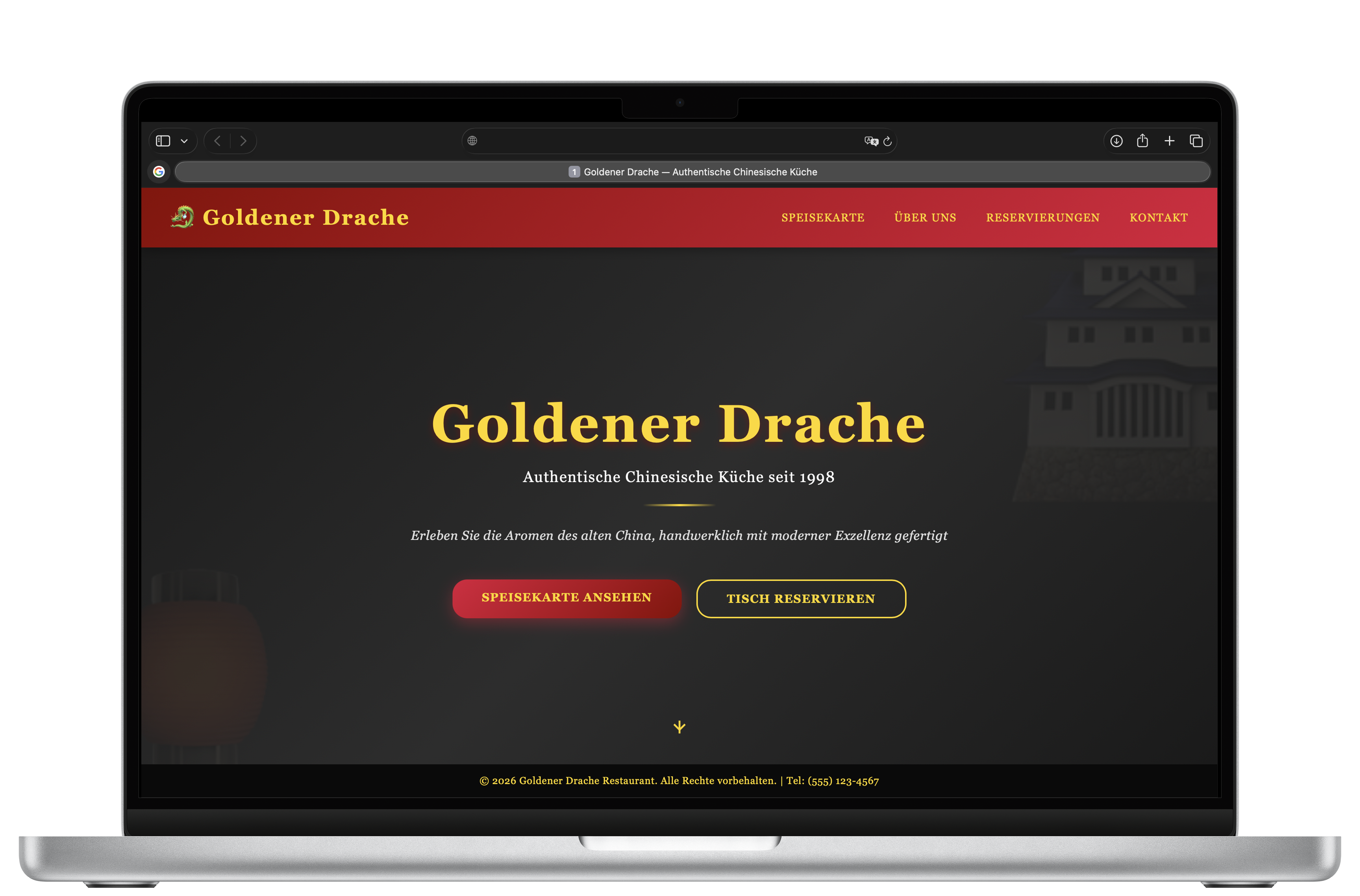 Goldener Drache Desktop