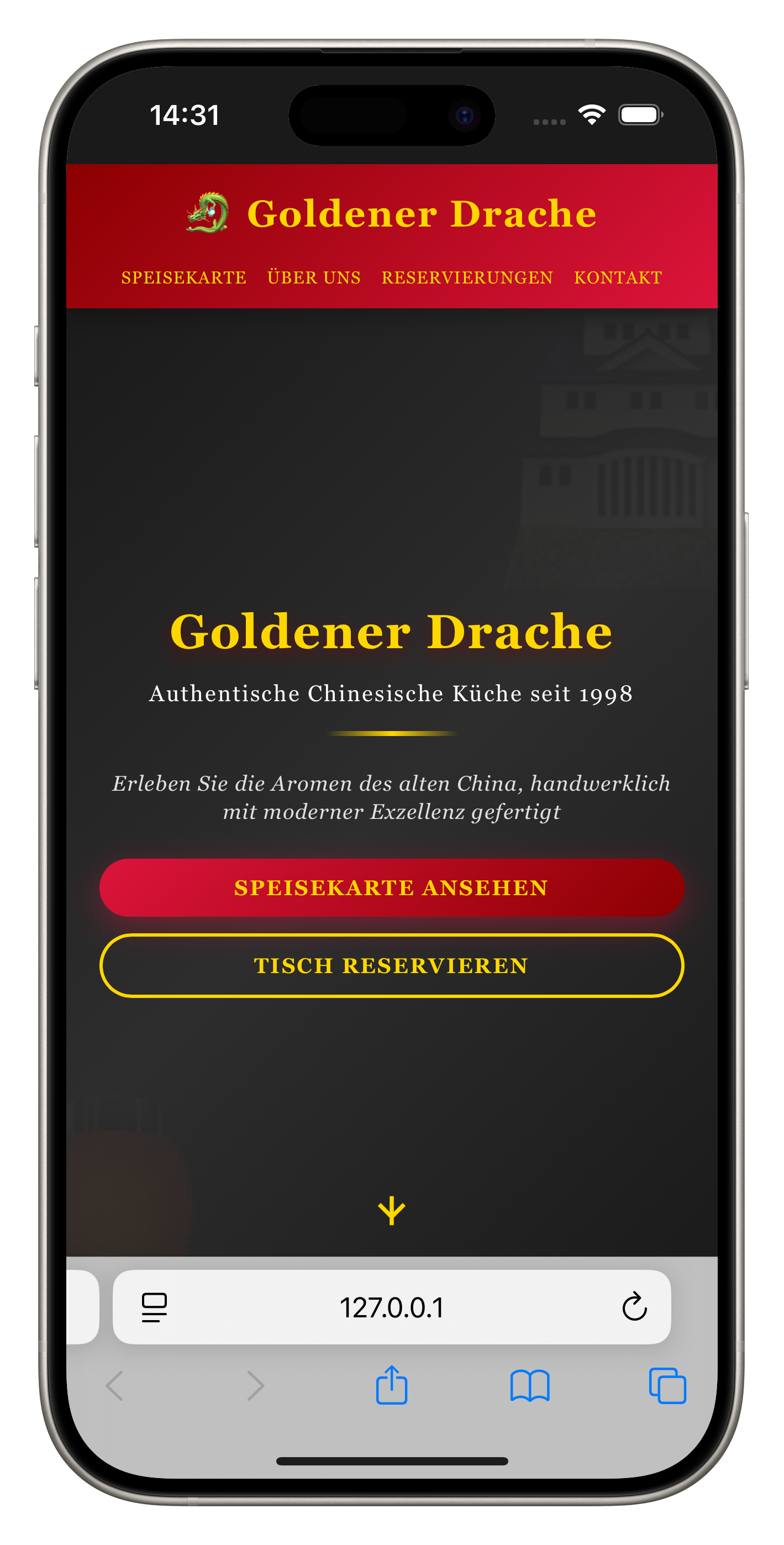 Goldener Drache Mobile
